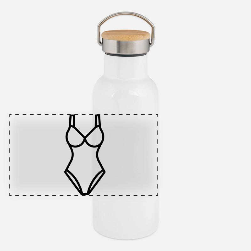 maillot de bain Gourde isotherme avec bouchon en bambou