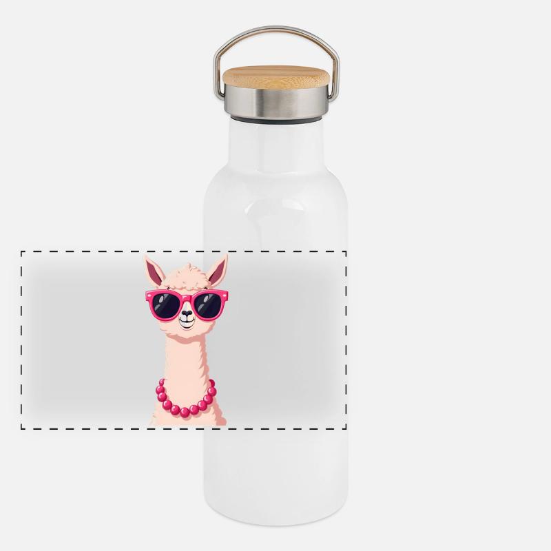 lama Gourde isotherme avec bouchon en bambou