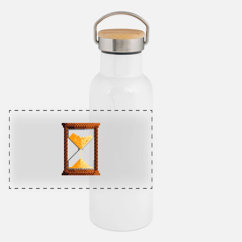 Sanduhr Panorama Thermosflasche mit Bambusdeckel