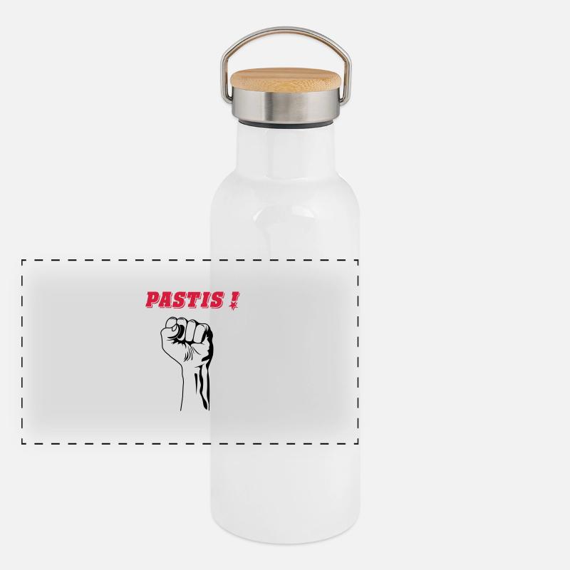 REVOLUTION PASTIS Gourde isotherme avec bouchon en bambou
