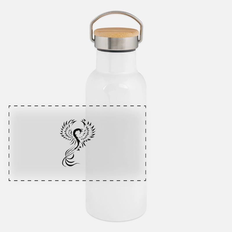 phénix Gourde isotherme avec bouchon en bambou