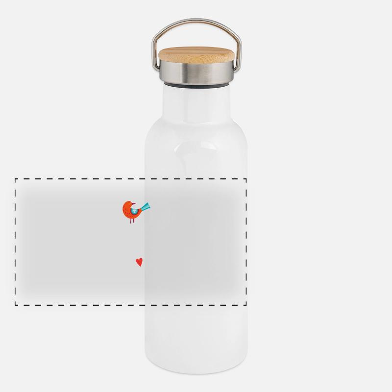 save the planet Gourde isotherme avec bouchon en bambou