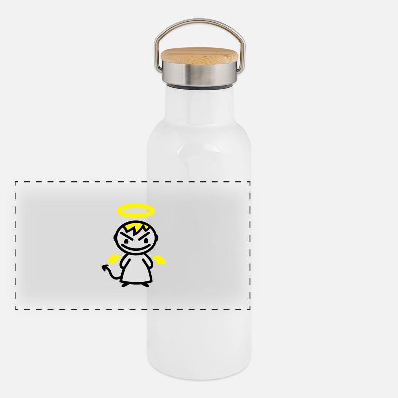 ange du mal Gourde isotherme avec bouchon en bambou