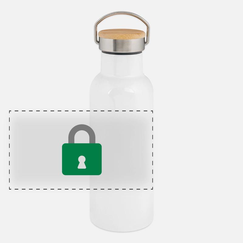 Padlock Panoramic Thermal Bottle with Bamboo Lid