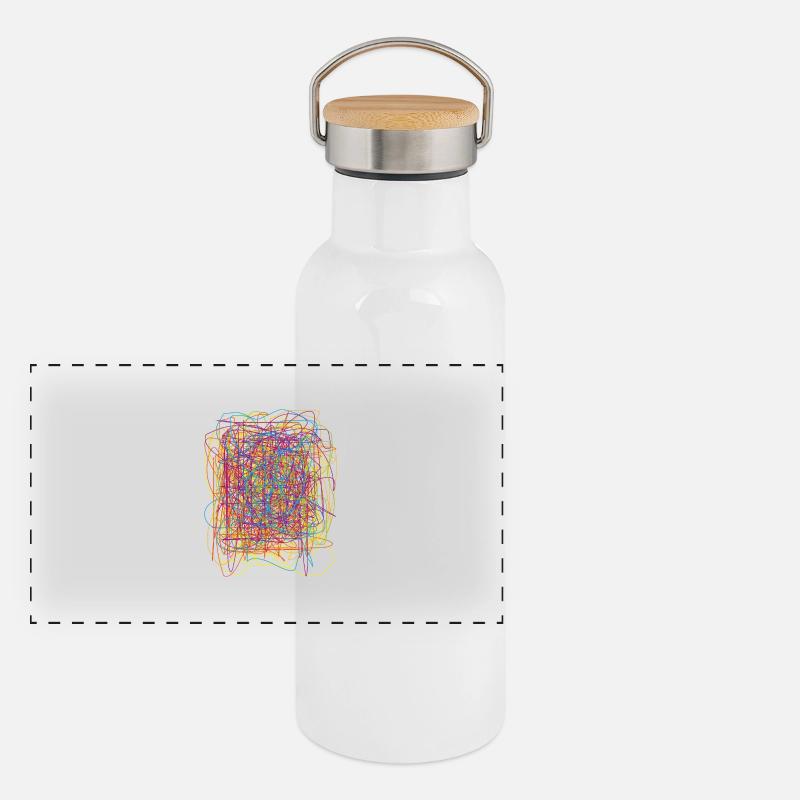 Couleurs Chaotic Gourde isotherme avec bouchon en bambou