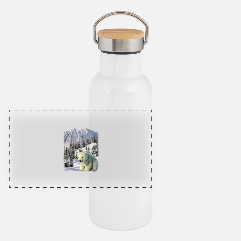 ours Panorama Thermosflasche mit Bambusdeckel