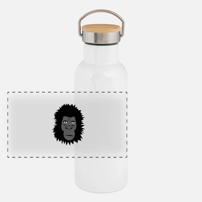 Gorilla Panorama Thermosflasche mit Bambusdeckel