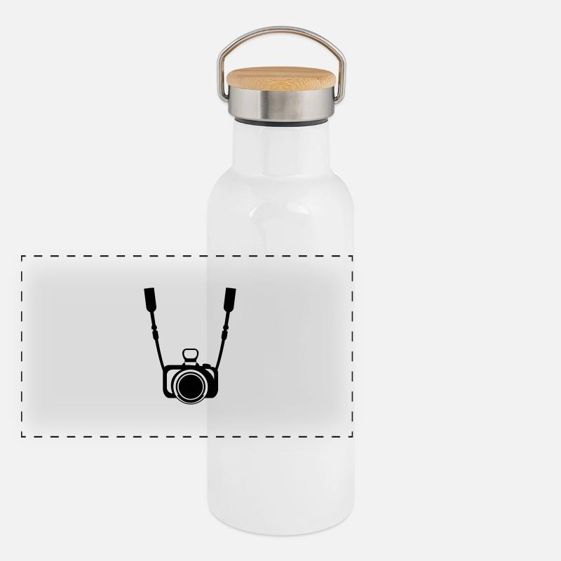 kamera__f1 Gourde isotherme avec bouchon en bambou