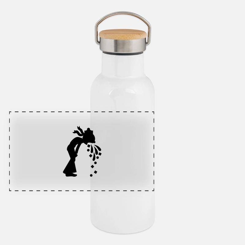 Matrose am Reihern / sailor barfing (1c) Panorama Thermosflasche mit Bambusdeckel