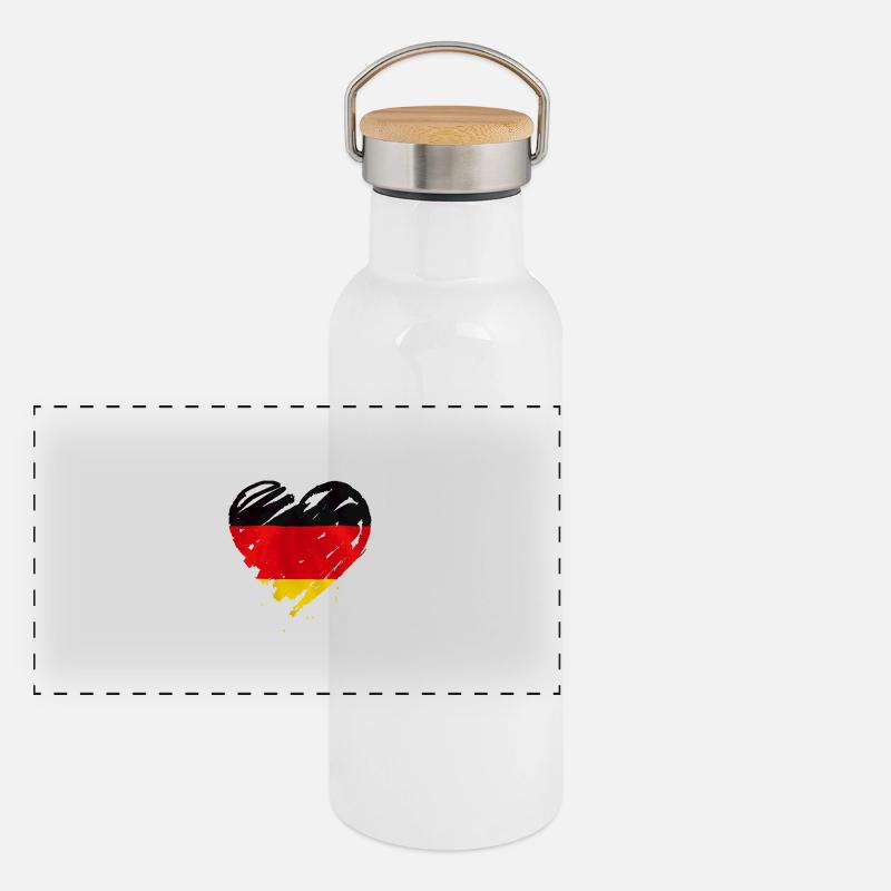 heart germany Panoramic Thermal Bottle with Bamboo Lid