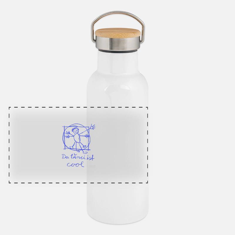 Da Vinci ist cool Panorama Thermosflasche mit Bambusdeckel