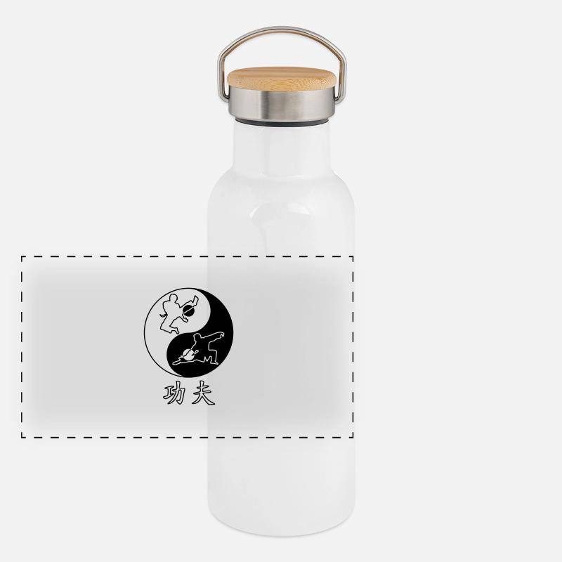 Kung Fu Panorama Thermosflasche mit Bambusdeckel