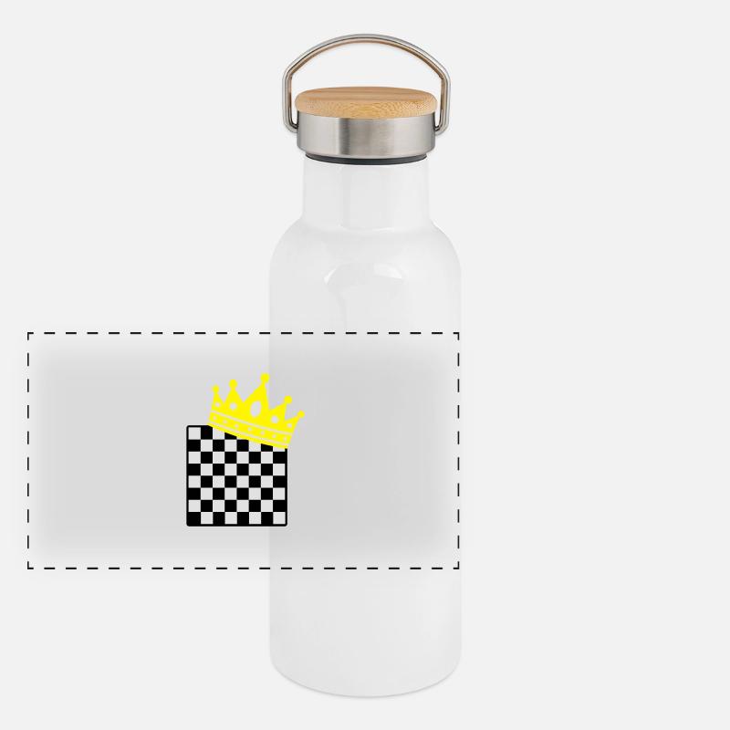 chess king Panorama Thermosflasche mit Bambusdeckel