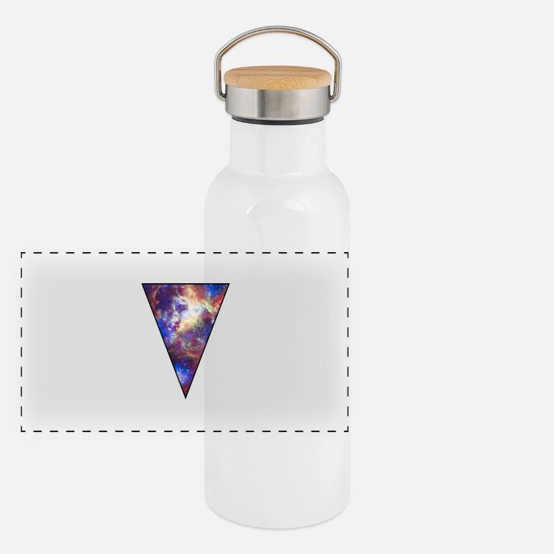 Galaxy - Space - Sterne - Cosmic - Kunst - Panorama Thermosflasche mit Bambusdeckel