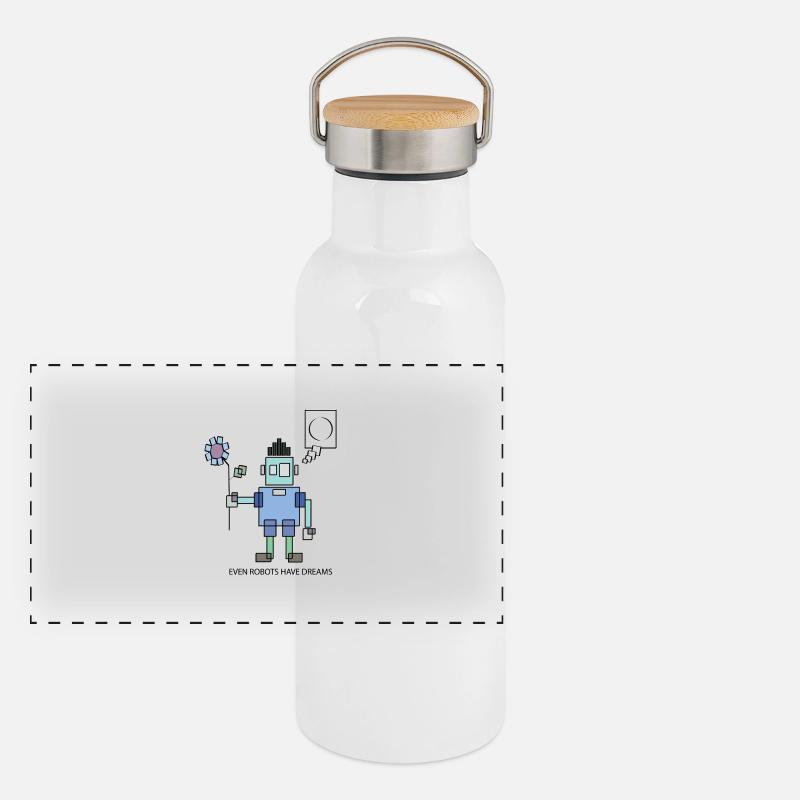 robots Panoramic Thermal Bottle with Bamboo Lid