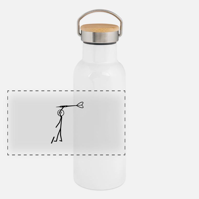 Panorama Thermosflasche mit Bambusdeckel
