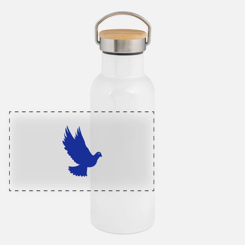Panorama Thermosflasche mit Bambusdeckel