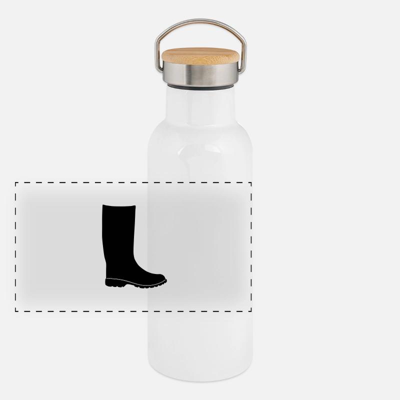 bottes en caoutchouc Gourde isotherme avec bouchon en bambou