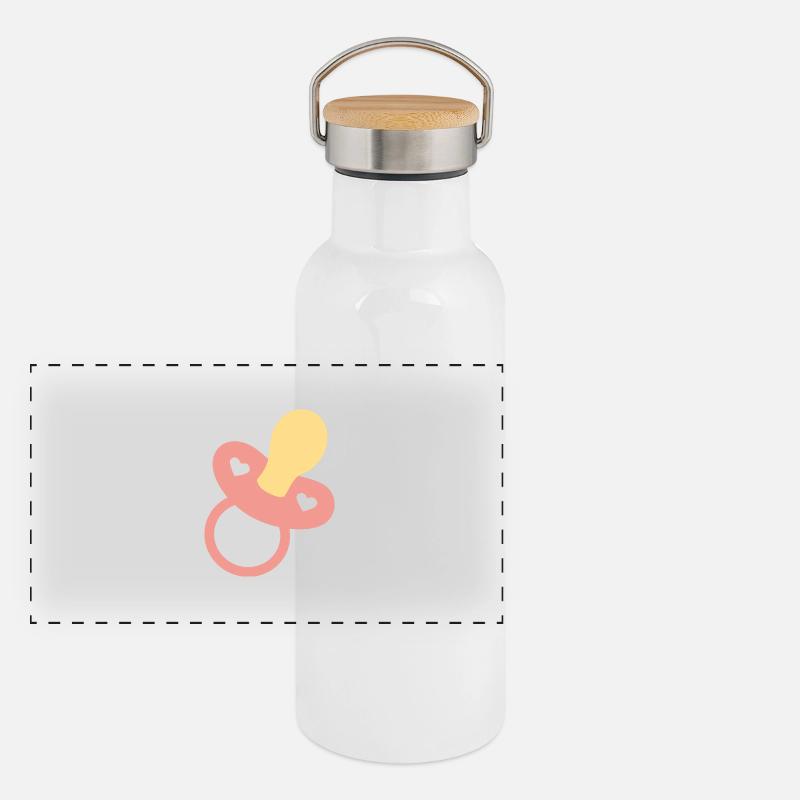 Concept de cadeau pour la naissance de bébé en 2026 Gourde isotherme avec bouchon en bambou