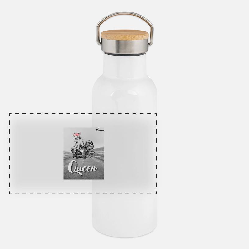 Queen Panorama Thermosflasche mit Bambusdeckel