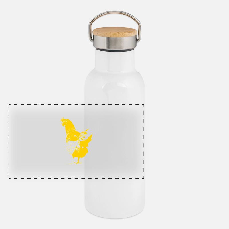 Chicken Panoramic Thermal Bottle with Bamboo Lid