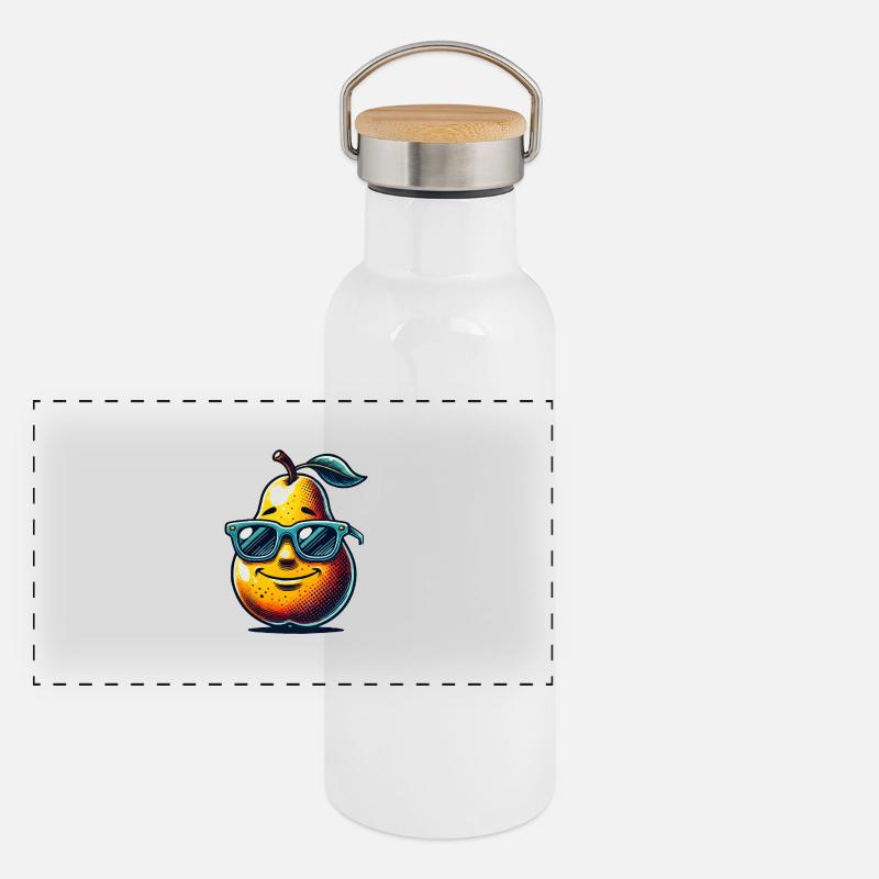Pera Thermos con coperchio in bambù