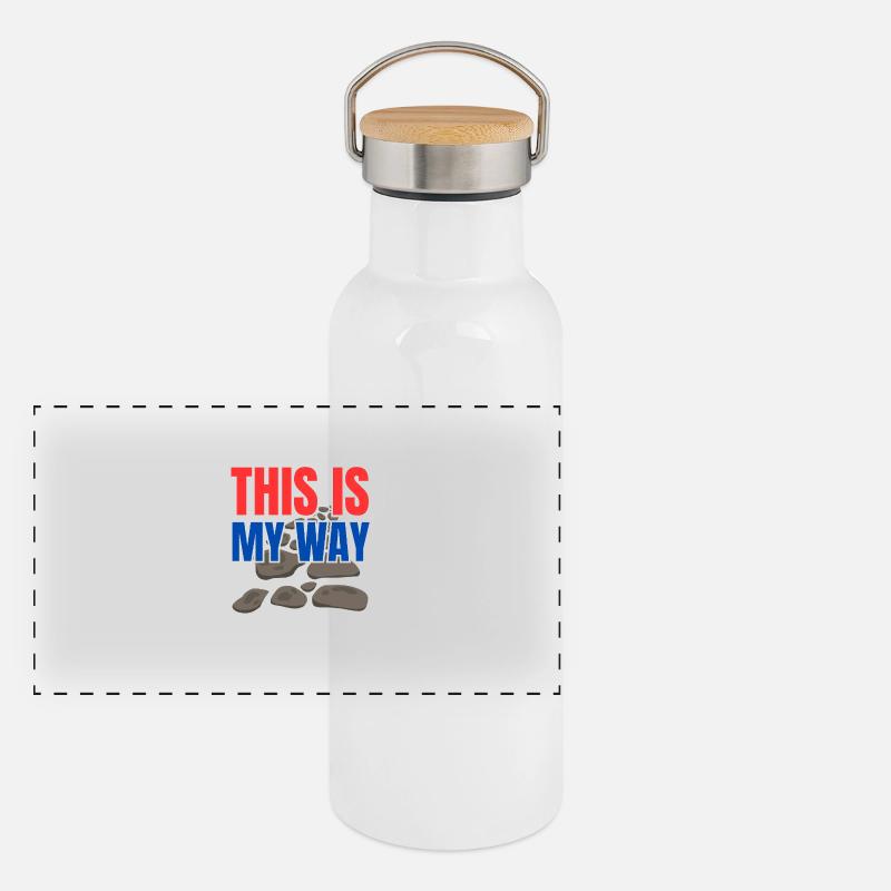 This is my way Panorama Thermosflasche mit Bambusdeckel