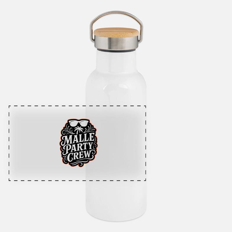 Malle Party Crew Panoramic Thermal Bottle with Bamboo Lid