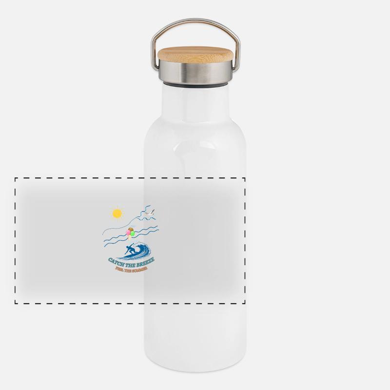 Summer feeling Panoramic Thermal Bottle with Bamboo Lid