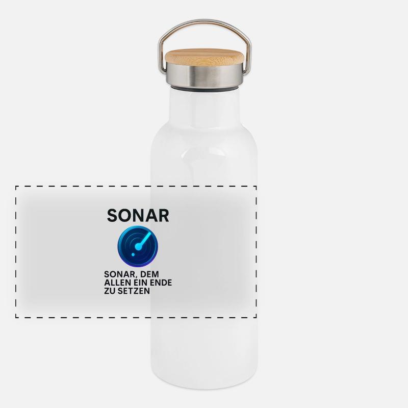 Sonar – Pour mettre fin à tout cela Gourde isotherme avec bouchon en bambou