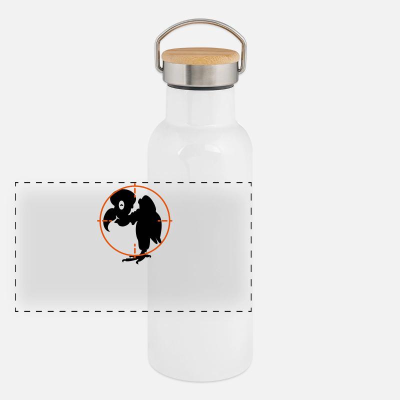 mire / crosshairs (1c) Gourde isotherme avec bouchon en bambou