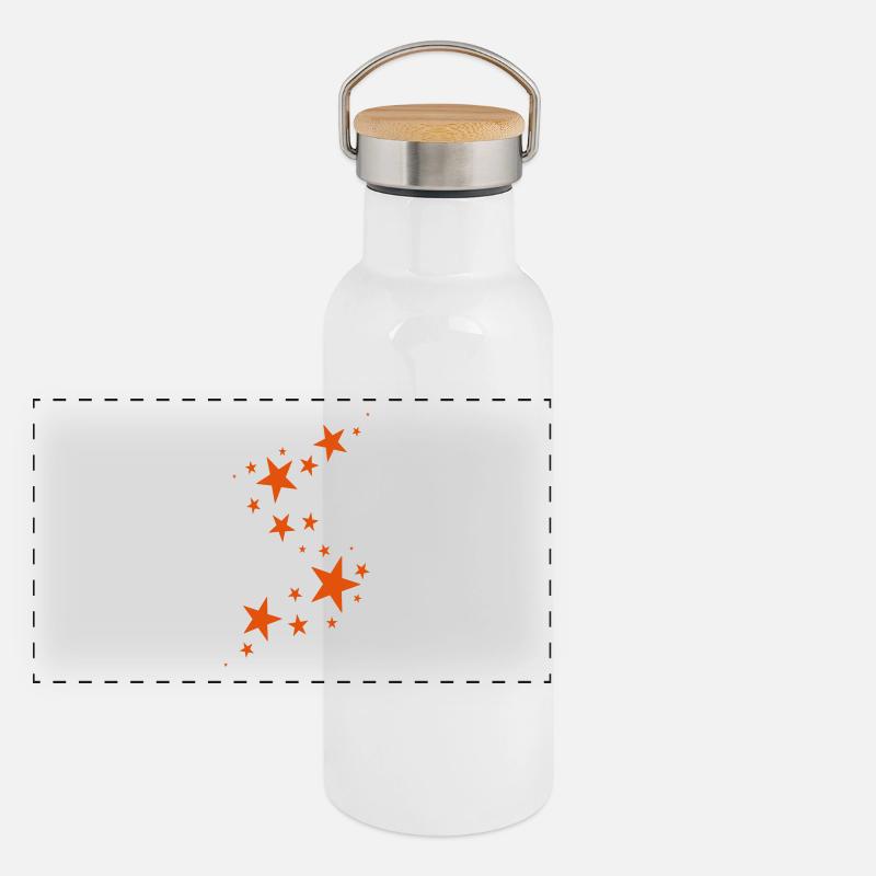 étoiles Gourde isotherme avec bouchon en bambou