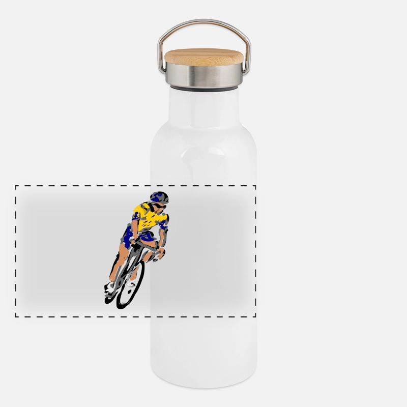 cycliste Gourde isotherme avec bouchon en bambou