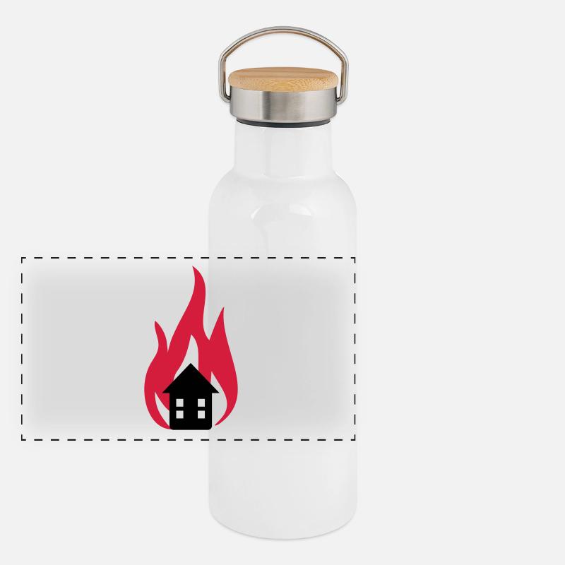 maison de feu 3c Gourde isotherme avec bouchon en bambou
