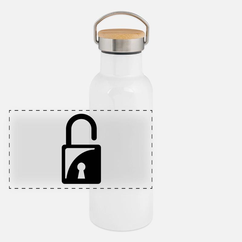 cadenasser Gourde isotherme avec bouchon en bambou