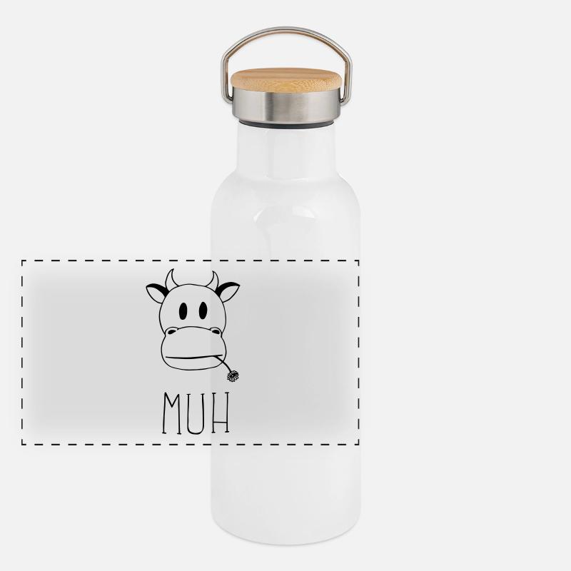 MUH Panorama Thermosflasche mit Bambusdeckel