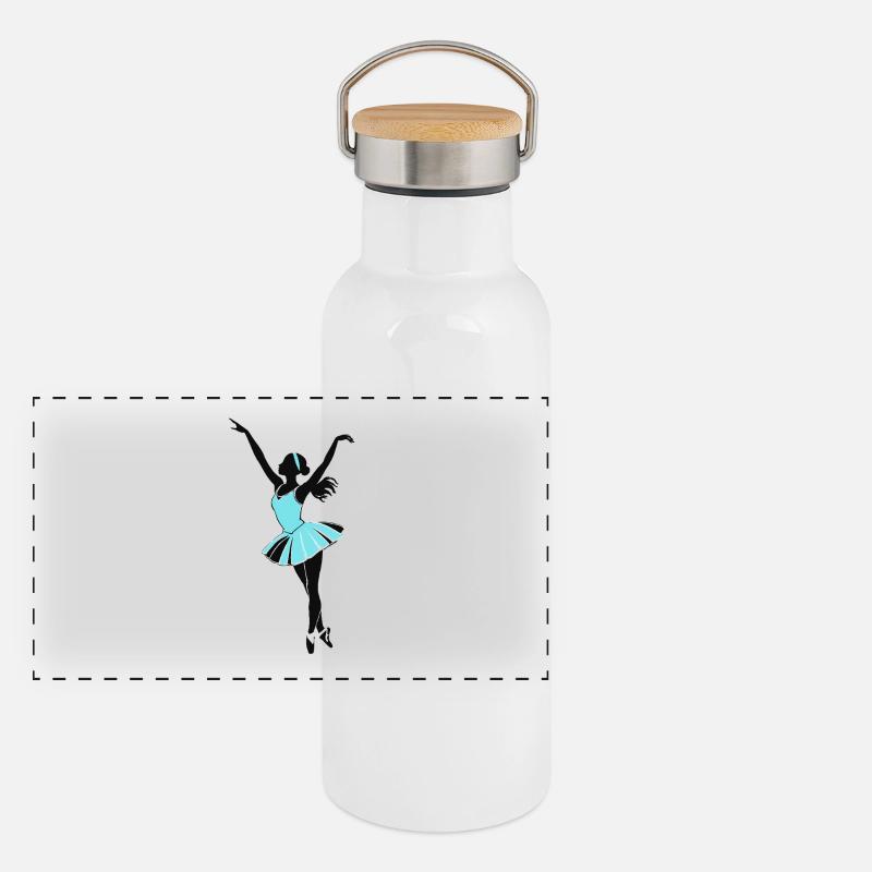 Illustration de danseuse de ballet - Sport Design Gourde isotherme avec bouchon en bambou