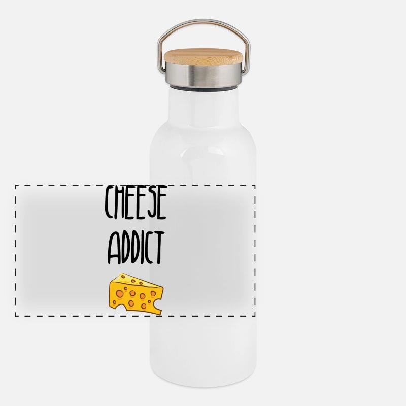 Cheese Addict / Cheese Addict Panoramic Thermal Bottle with Bamboo Lid