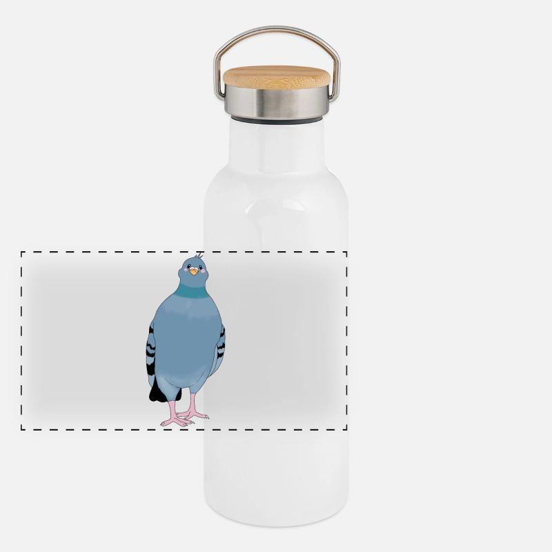 Dove Panoramic Thermal Bottle with Bamboo Lid