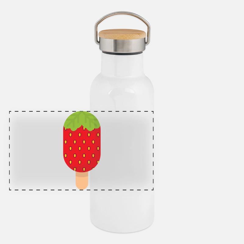 Panorama Thermosflasche mit Bambusdeckel