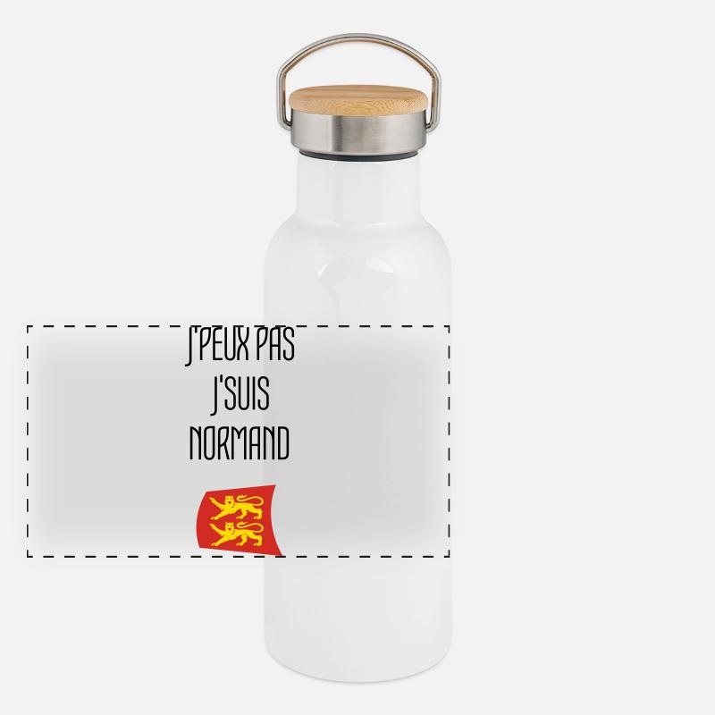 I can't I'm Norman - Normandy Panoramic Thermal Bottle with Bamboo Lid