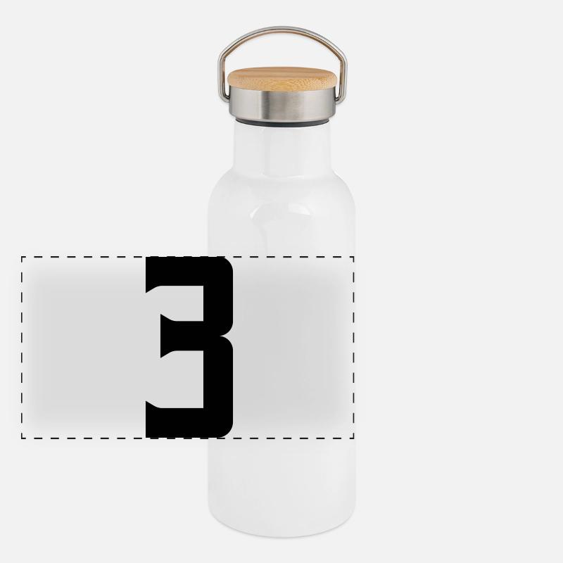 Panorama Thermosflasche mit Bambusdeckel