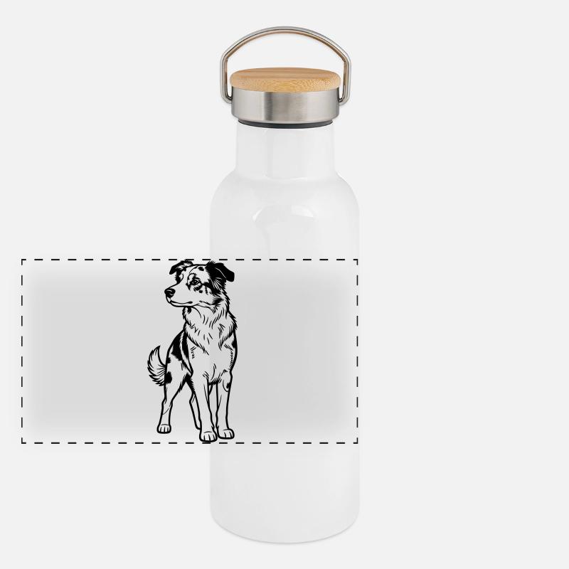 Panorama Thermosflasche mit Bambusdeckel