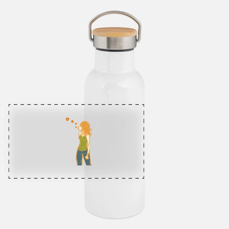 Hippie Gourde isotherme avec bouchon en bambou