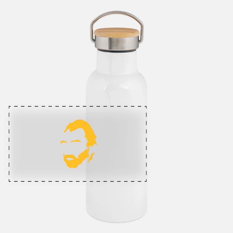 Vincent Van Gogh Beard Panorama Thermosflasche mit Bambusdeckel