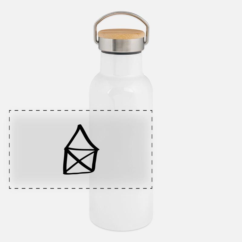 haus vom nikolaus Panorama Thermosflasche mit Bambusdeckel