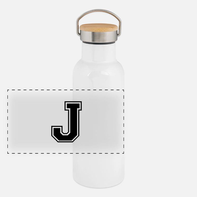 j Panorama Thermosflasche mit Bambusdeckel