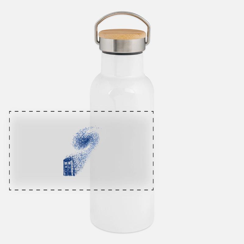 TARDIS: Time and Relative Dimension in Space Panoramic Thermal Bottle with Bamboo Lid