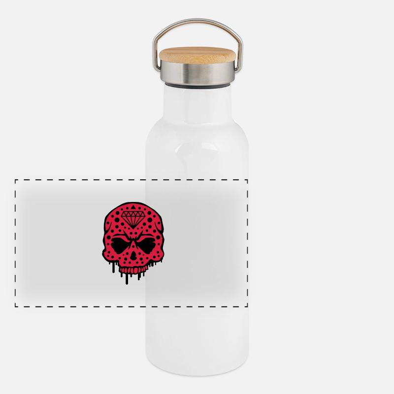 skull_diamond_graffiti_ce2 Gourde isotherme avec bouchon en bambou