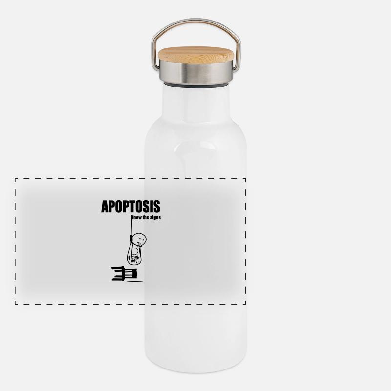 Apoptosis Panorama Thermosflasche mit Bambusdeckel